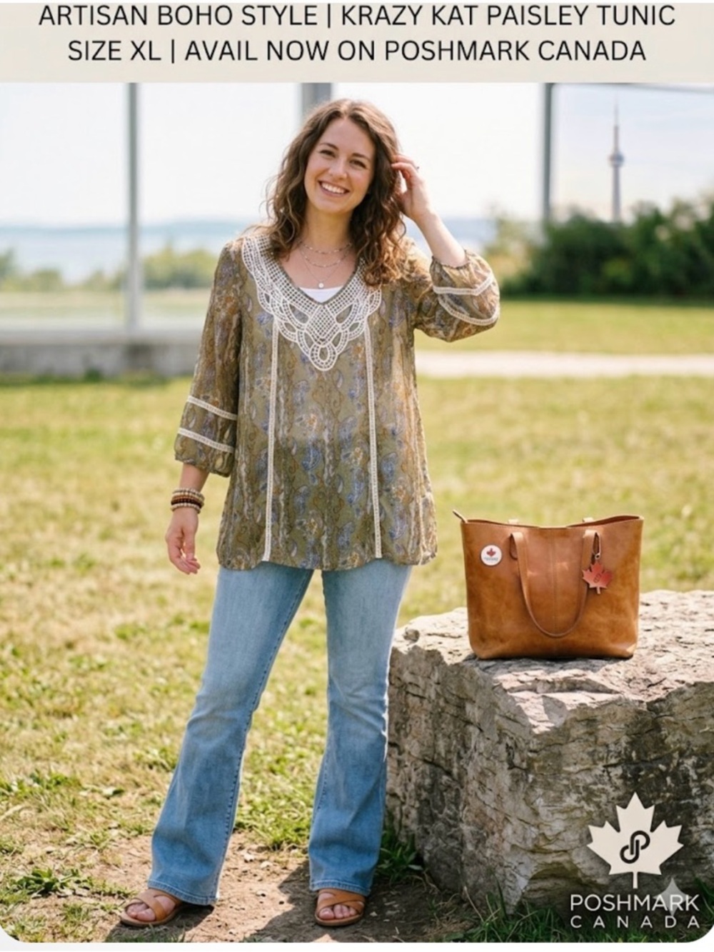 Krazy Kat Olive & Royal Blue Paisley Sheer Boho Tunic